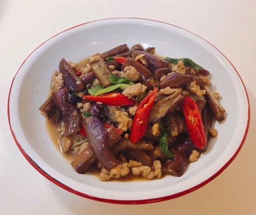 家常酱烧肉末茄子1 家常酱烧肉末茄子1