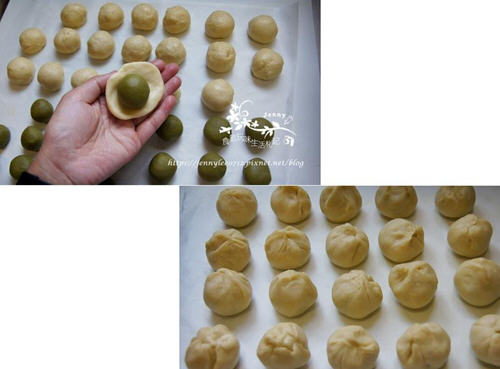 抹茶红豆菊花酥6 抹茶红豆菊花酥6