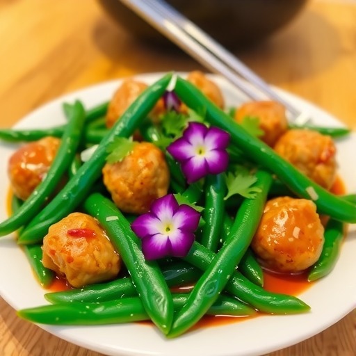 四季豆烧肉丸子