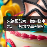 火锅配酸奶、撸串搭水果,“垃圾食品+解药”搭配吃有益健康吗?(图3) 火锅配酸奶、撸串搭水果,“垃圾食品+解药”搭配吃有益健康吗?(图3)
