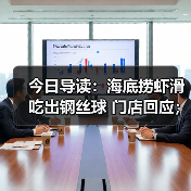 今日导读：海底捞虾滑吃出钢丝球 门店回应；四川泸州多人吃婚宴酒席后上吐下泻；厂家回应挂面有两个生产日期（2025年06月04日）