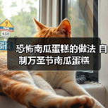恐怖南瓜蛋糕的做法 自制万圣节南瓜蛋糕（图2）