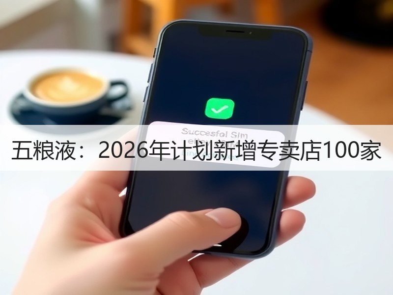 五粮液：2026年计划新增专卖店100家