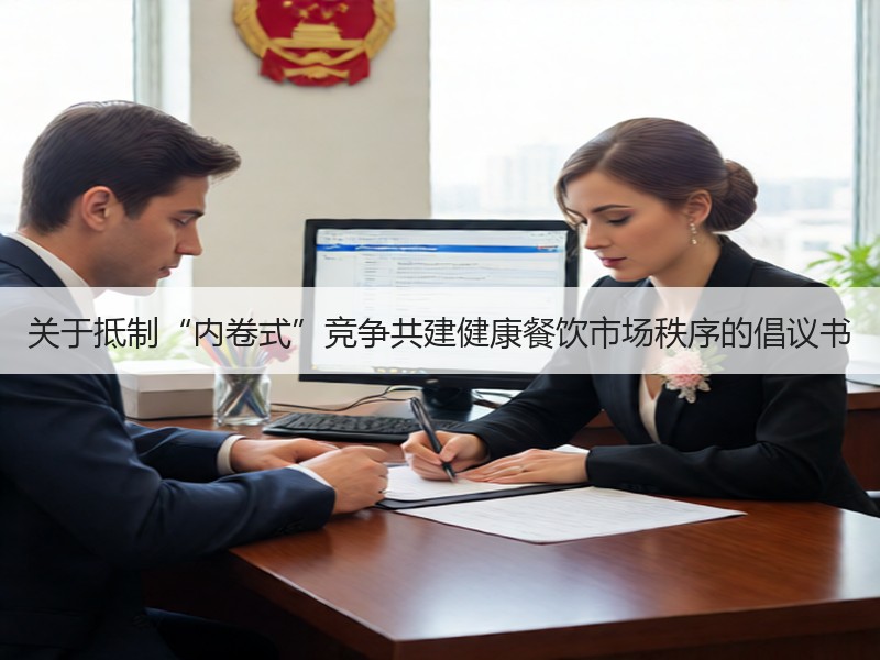 关于抵制“内卷式”竞争共建健康餐饮市场秩序的倡议书