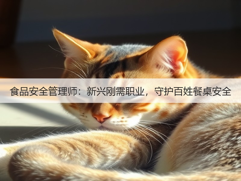 食品安全管理师：新兴刚需职业，守护百姓餐桌安全